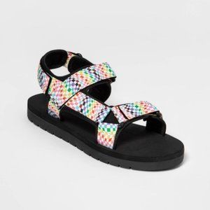NWT Pride Kids' Adventure Sandals - Black Checkered - Size 2